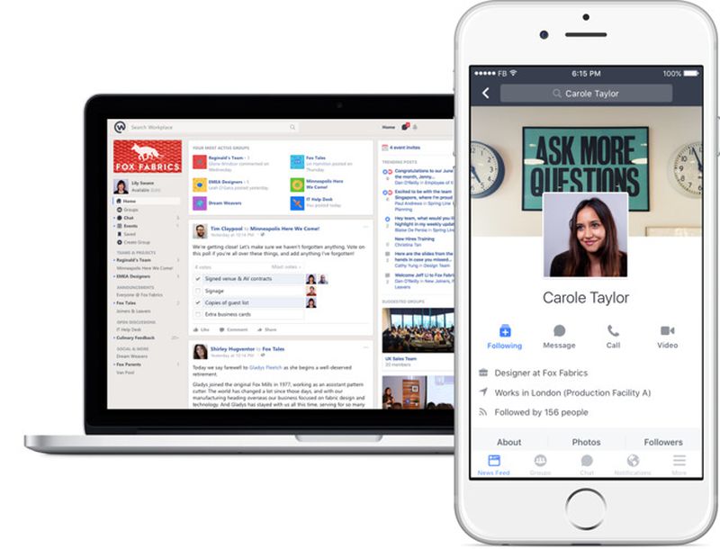 Facebook Officially Launches Workplace Chat Mobile And Desktop