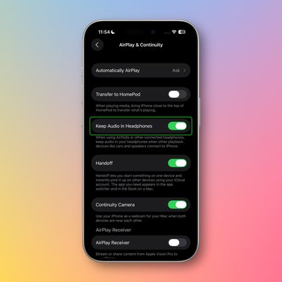keep audio headphones ios 26