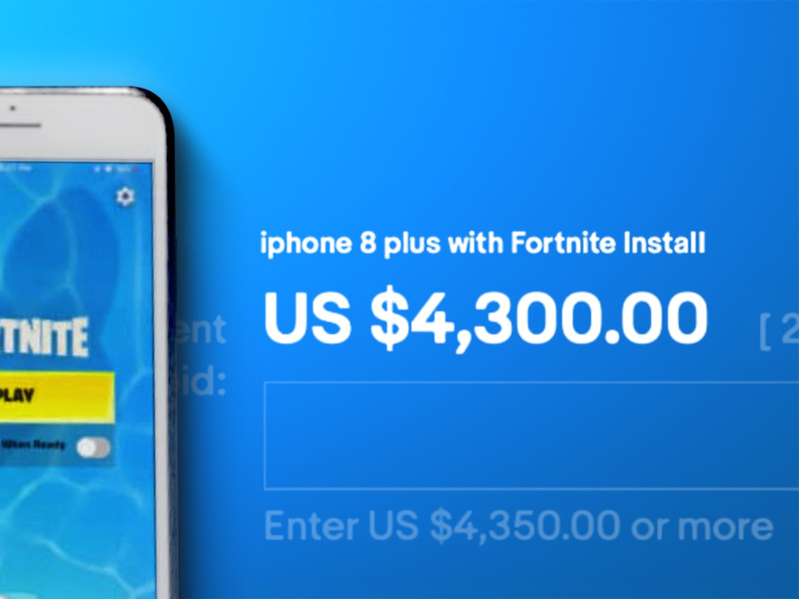 On , people are selling iPhones with Fortnite installed - for thousands  of pounds extra