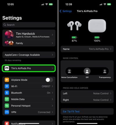 overse Excel legetøj iOS 16: How to Customize Your AirPods Settings - MacRumors