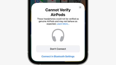iOS 16 iPhone Unverified AirPods Warning