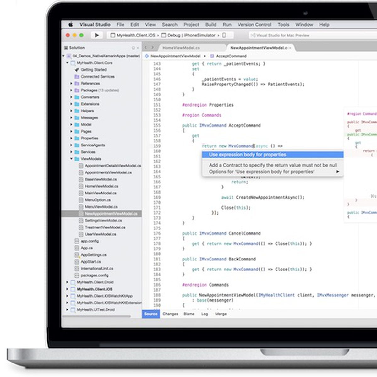 visual studio for mac supported languages