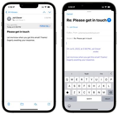 ios 16 mail app follow up