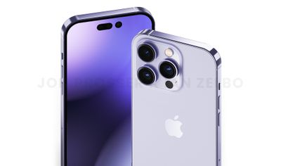 iPhone 14 Pro Purple Front and Back MacRumors Exclusive - رندرهای آیفون 14 پرو تغییرات طراحی متعدد را برجسته می کند