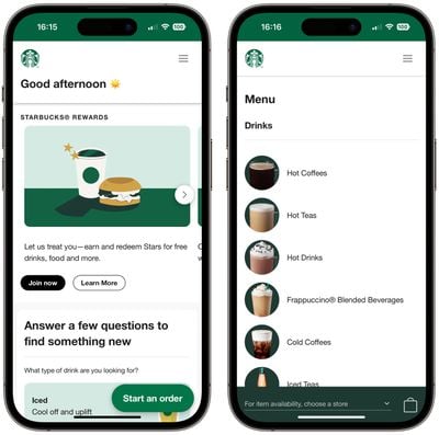 starbucks web app