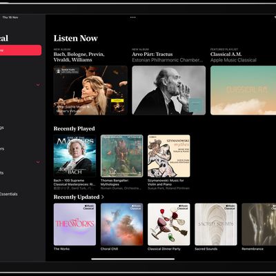 apple music classical ipad