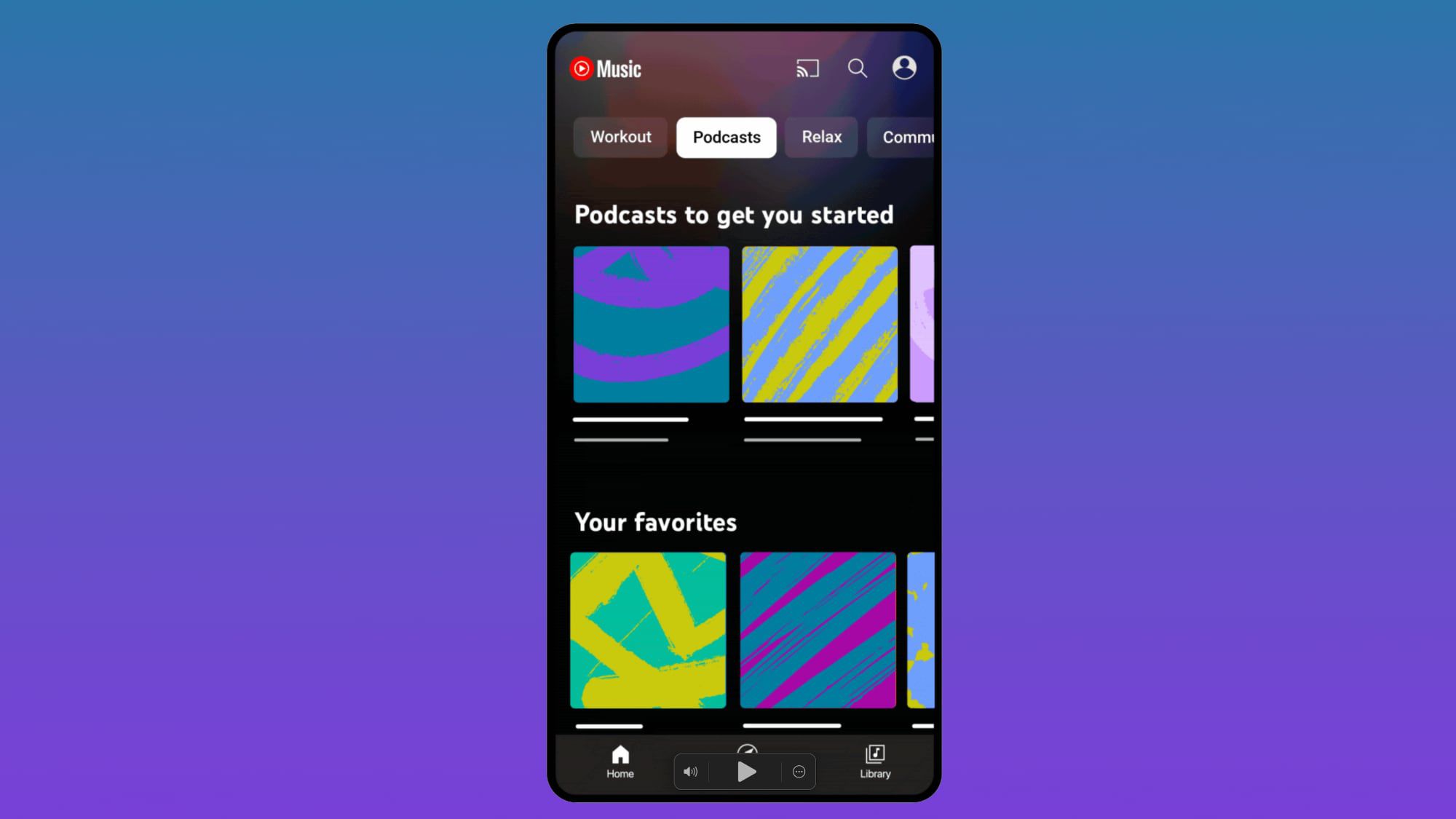 YouTube Music zyskuje podcasty audio na iOS i w internecie