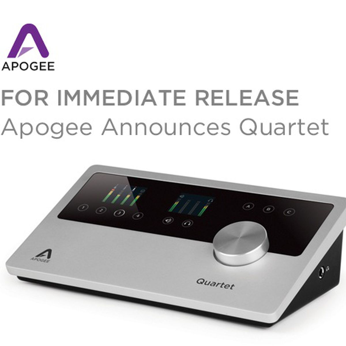 Apogee Preparing to Launch 'Quartet' Portable Audio Interface for