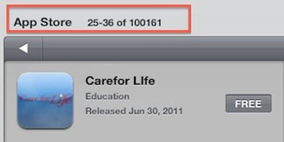 app store ipad 100k
