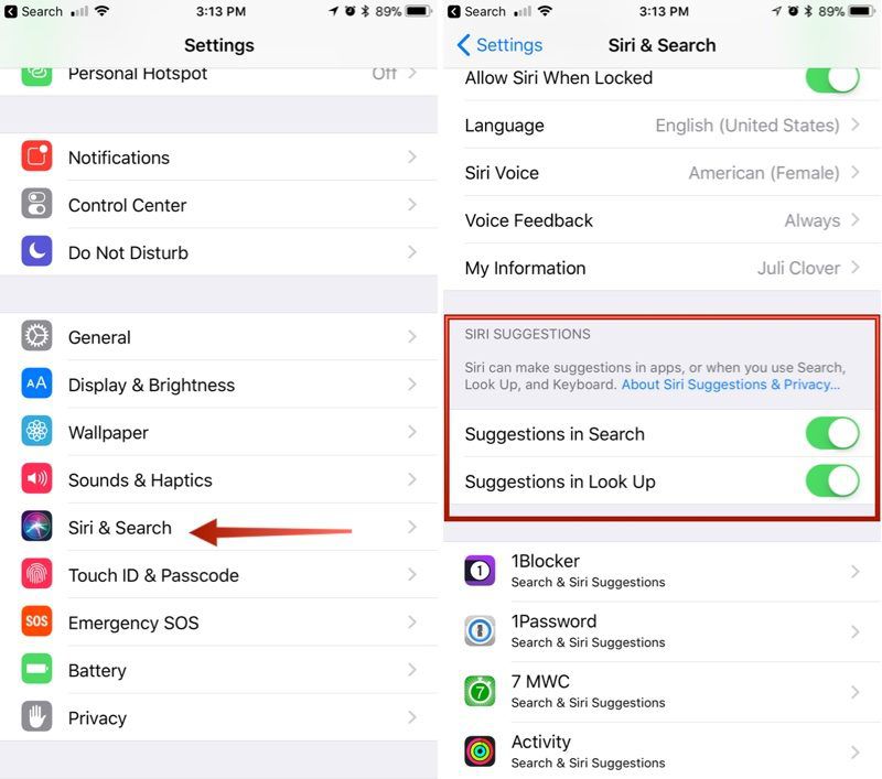 How To Prevent Apps From Showing Up In Search And Siri Suggestions In 