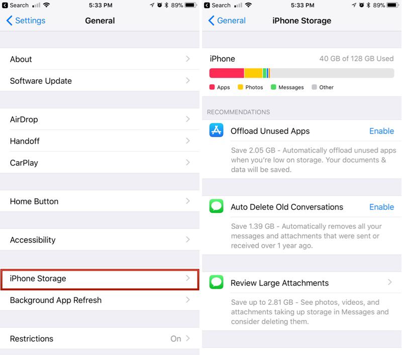 How to Save Space Using Built-In iOS Storage Features - MacRumors