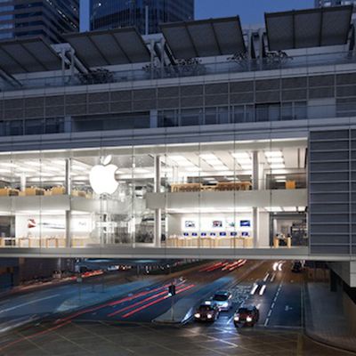 apple store hk ifc mall night