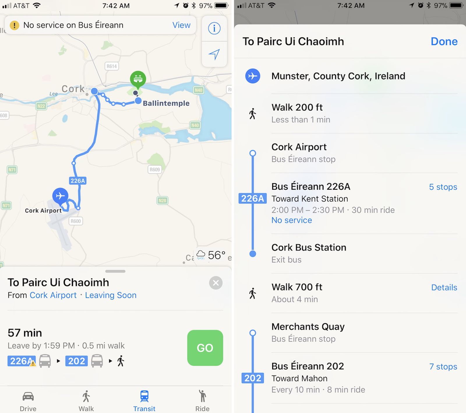 Ios Bus Map Apple Maps Transit Directions Expand to Ireland - MacRumors