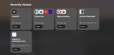 recently viewed safari
