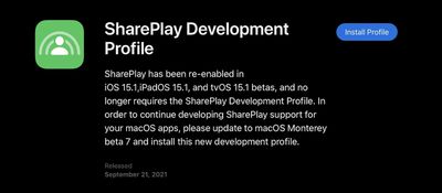 shareplay mac profile