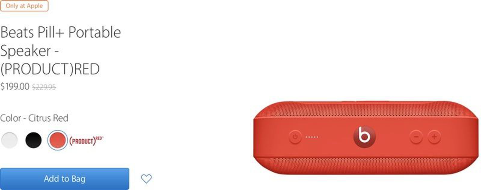 Product red 2024 beats pill