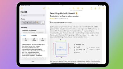 ios 18 apple intelligence notes app summary