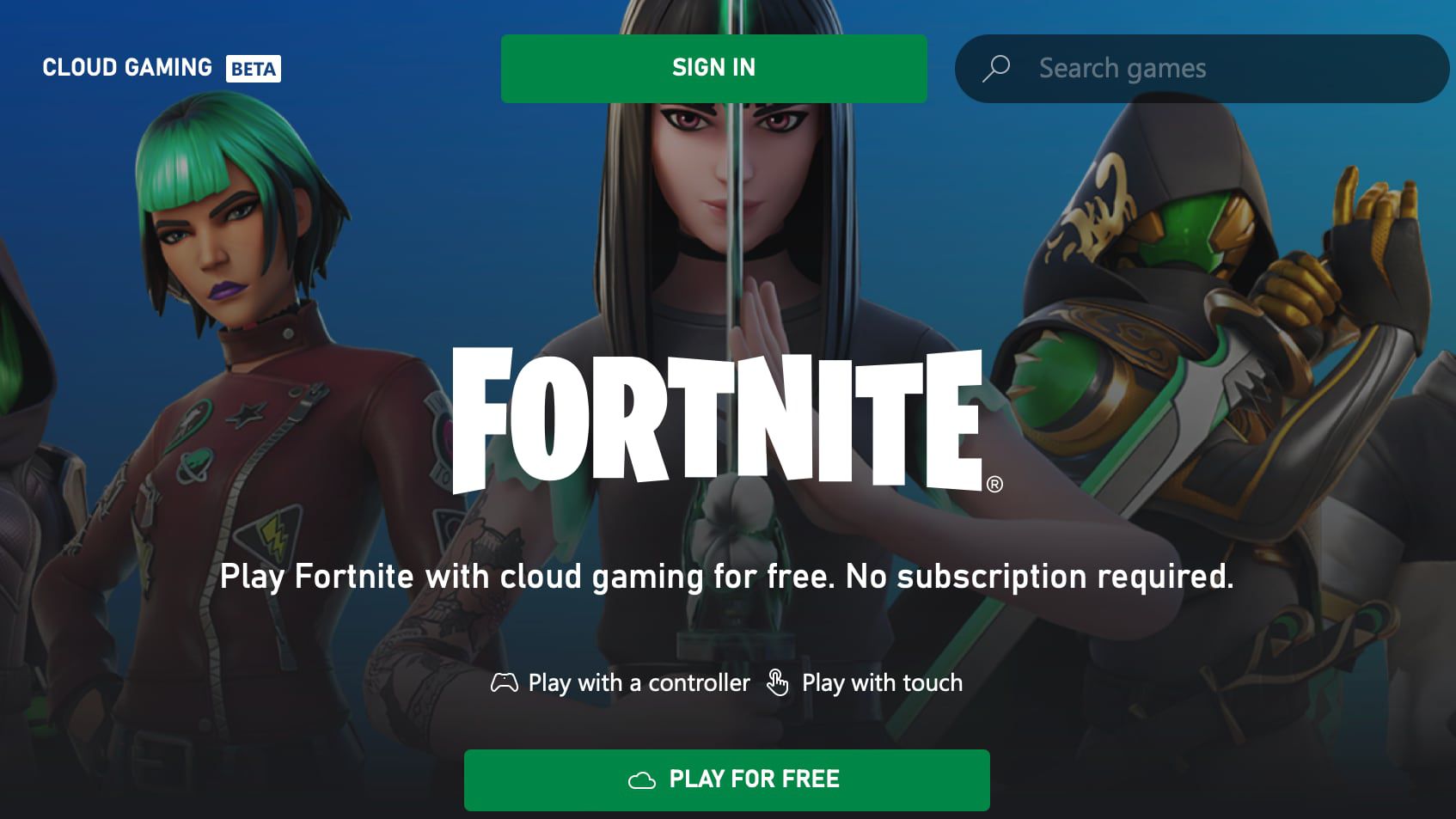 “Fortnite” pode ser jogado gratuitamente no iPhone via Xbox Cloud