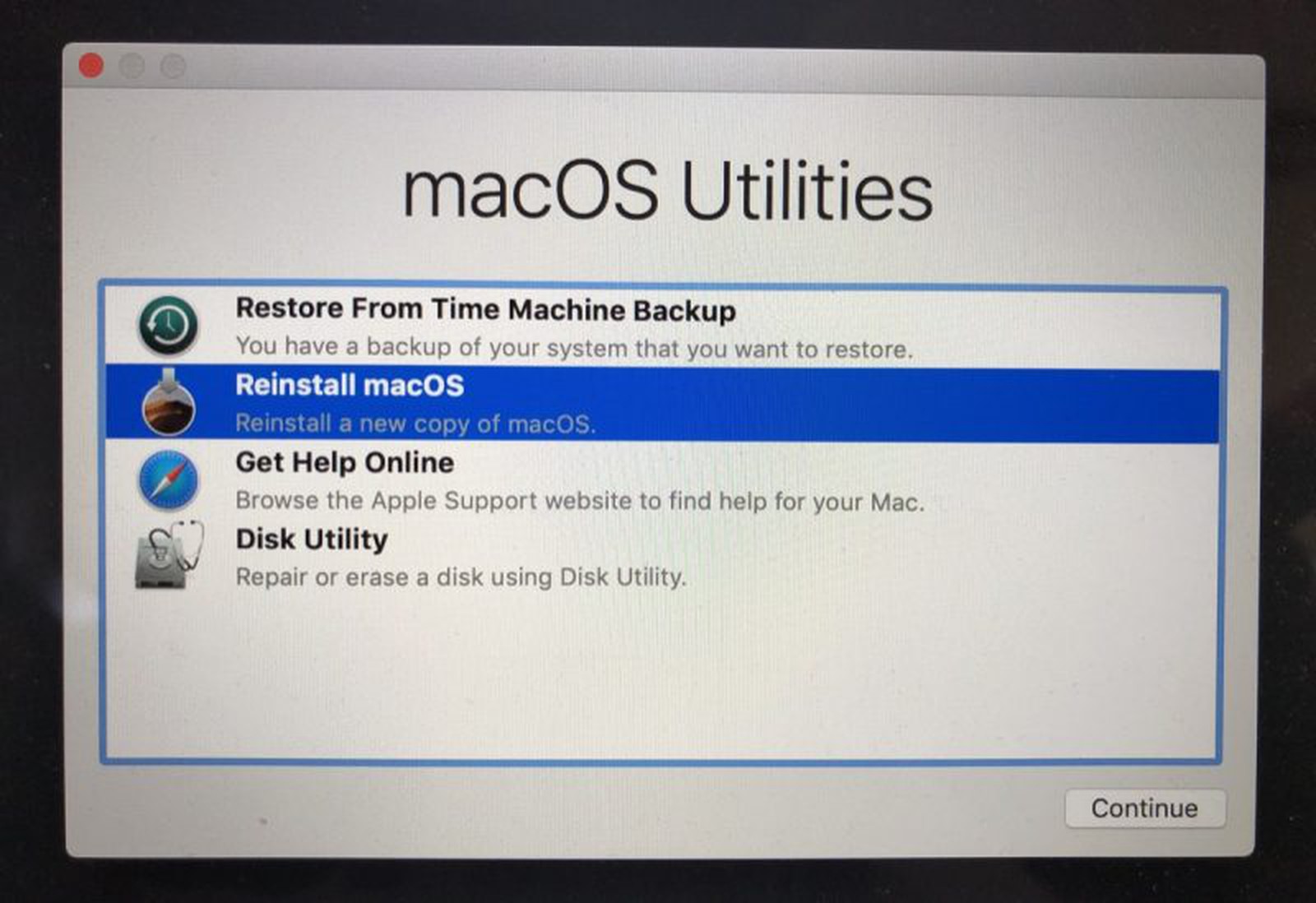 reset mac to factory settings command