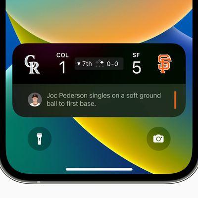 iOS 16 Live Activities Sports MLB