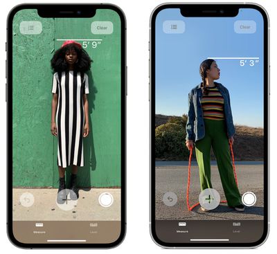 iphone 12 pro measure persons height app