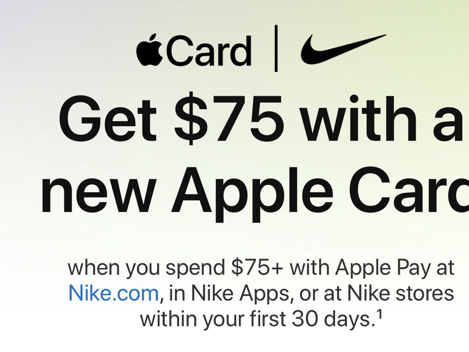 New Apple Users Get $75 Cash Back Spending $75+ at Nike Stores [Updated] - MacRumors