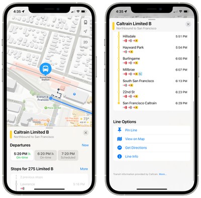 ios 15 maps transit 2