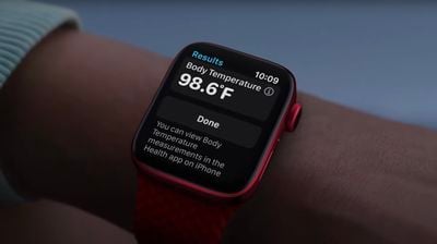 Körpertemperatur der Apple Watch abgeschlossen