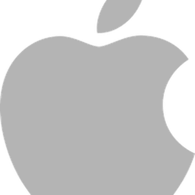 apple logo gray transparent