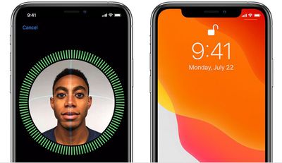 face id scan