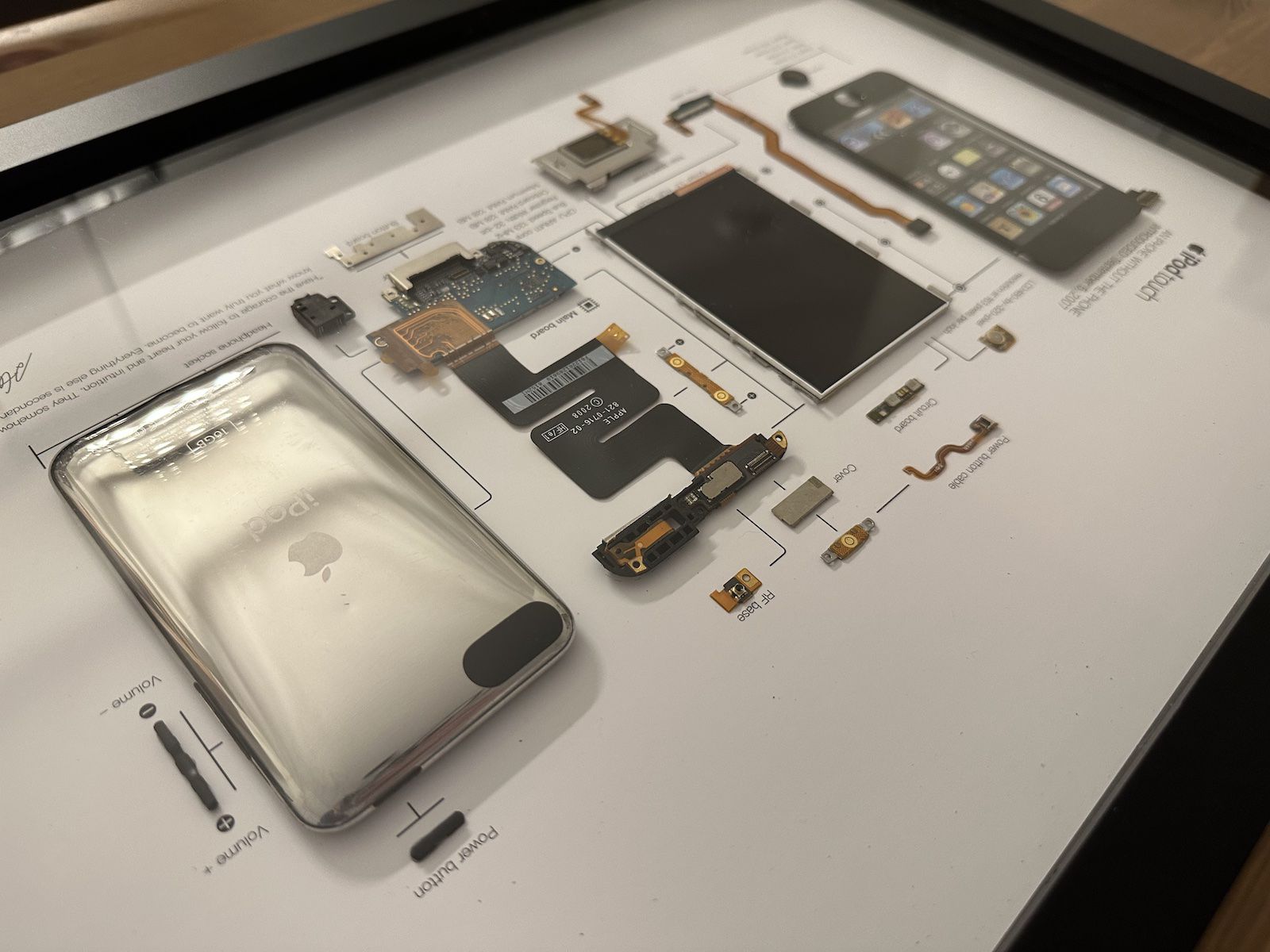 Disassembled Ipod Nano 4th Generation Art With Frame 