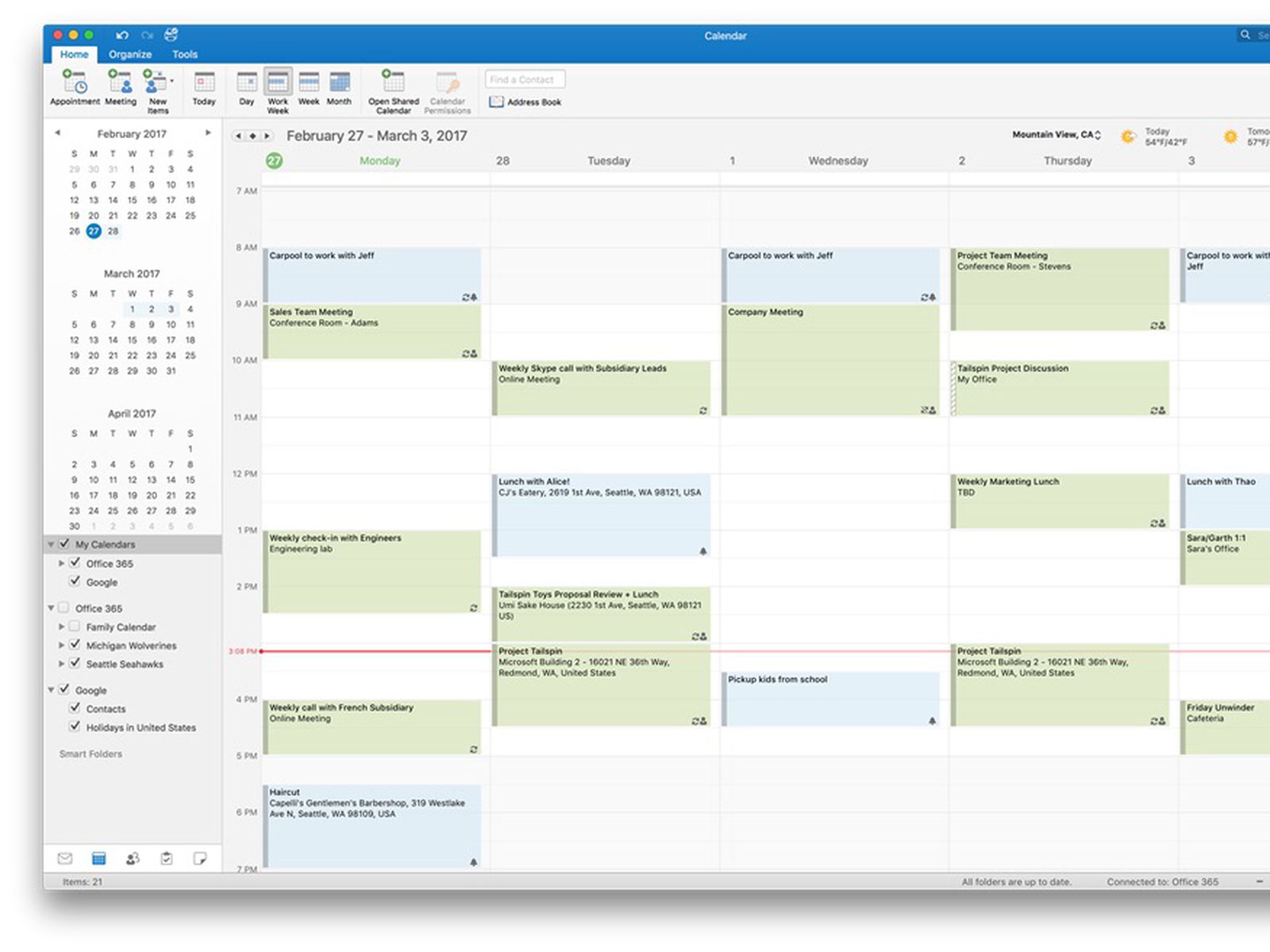 add google calendar to outlook for mac 2016