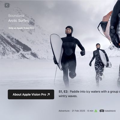 arctic surfing apple vision pro