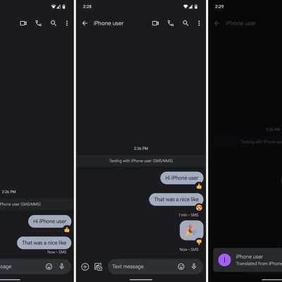 android imessage reactions