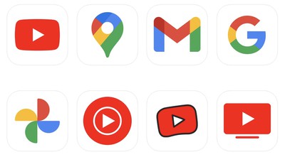 Collage de aplicaciones de Google