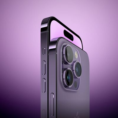 iPhone 14 Pro Purple Side Perspective Feature Purple