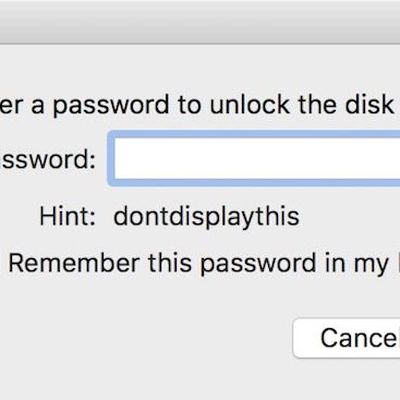 disk utility password prompt