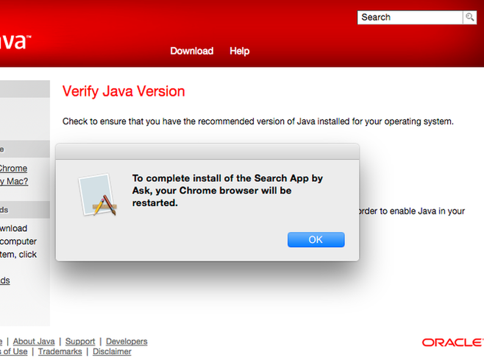 What happens to java oracle after you download it on mac catalina