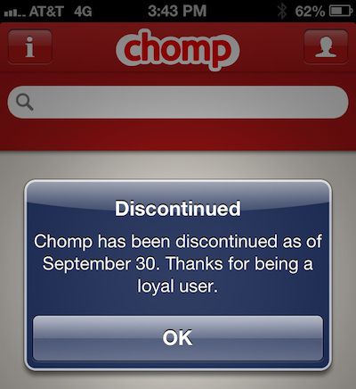 chomp discontinued