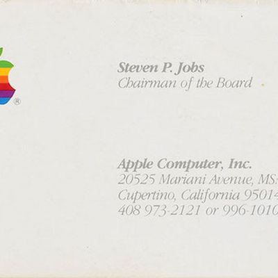 steve jobs business card