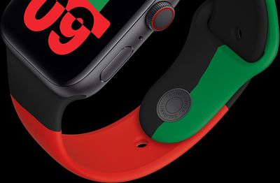 black unity apple watch close up