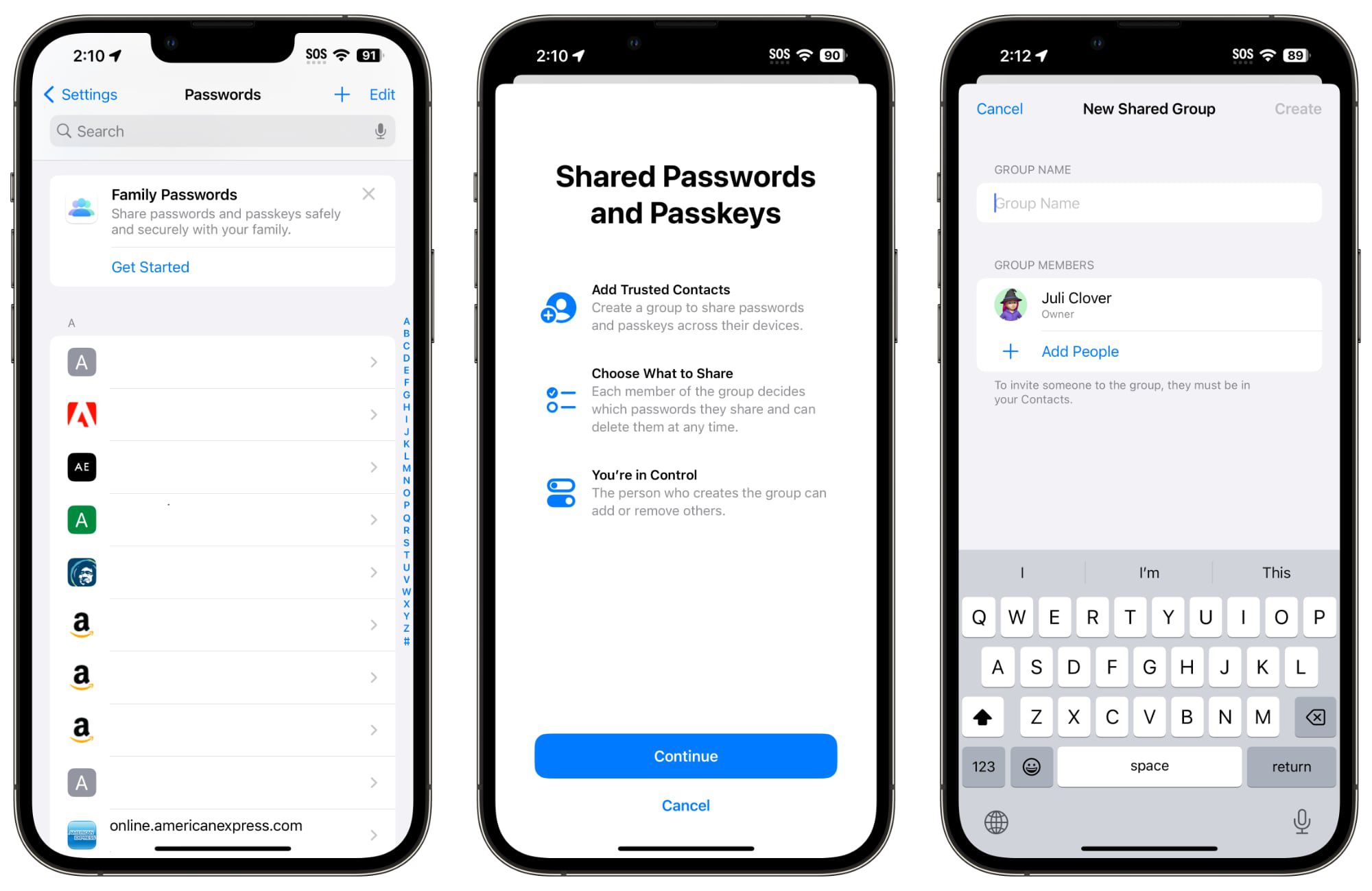 iOS 17 Lets You Share iCloud Keychain Passwords With Friends and Family - macrumors.com