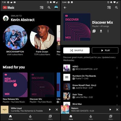discover mix youtube music