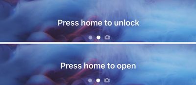 iOS 10 press home to open