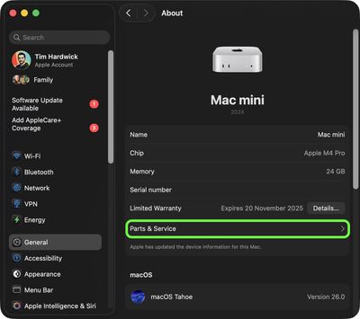 macos parts and service