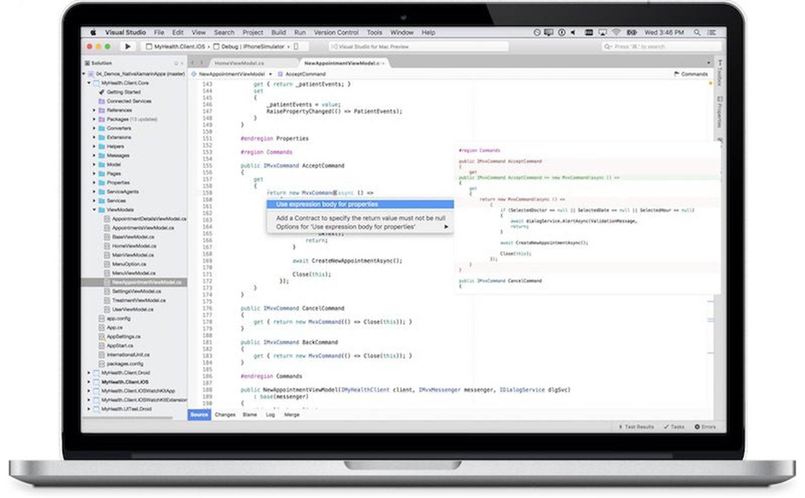 visual studio for mac database project