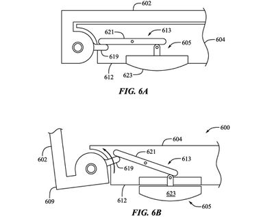 macbook pro deployable feet patent mechanical