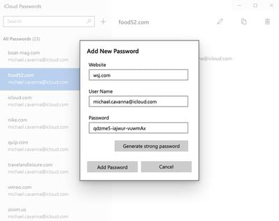 icloud windows strong password