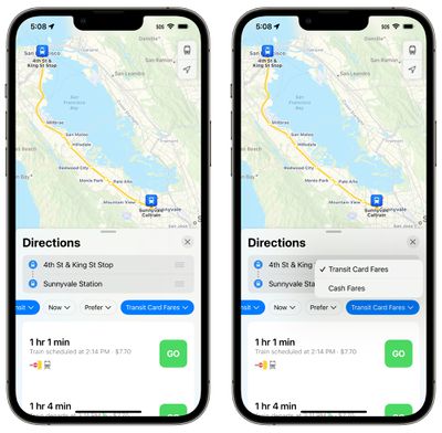 ios 16 maps transit fares - ویژگی های جدید برنامه Maps در iOS 16: مسیریابی چند مرحله ای، پشتیبانی از کارت حمل و نقل و موارد دیگر