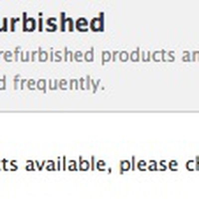 apple refurb store empty